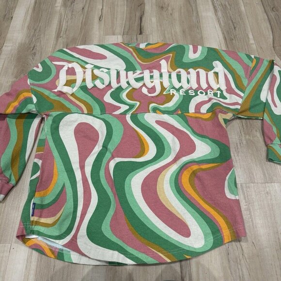 DISNEY  SWIRL PINK, GREEN, WHITE, & ORANGE SPIRIT JERSEY:  Medium M - Picture 5 of 7